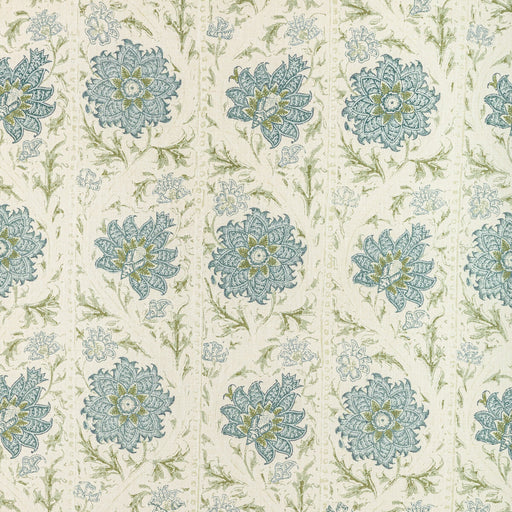 LEE JOFA - CALICO VINE- GREEN BLUE - Fabric by the Yard GREEN BLUE