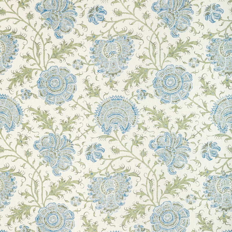 LEE JOFA - INDIENNES FLORAL- SEA - Fabric by the Yard SEA