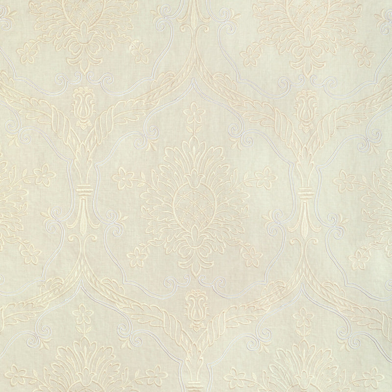 LEE JOFA - HAYES EMBROIDERY- IVORY - Fabric by the Yard IVORY