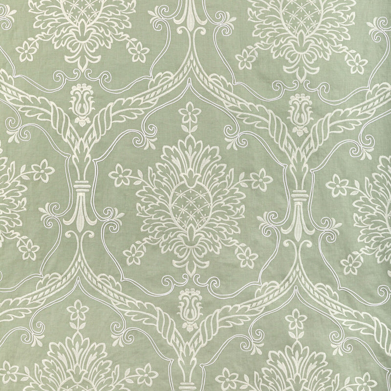 LEE JOFA - HAYES EMBROIDERY- CELERY - Fabric by the Yard CELERY