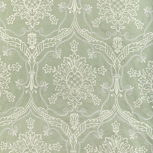 LEE JOFA - HAYES EMBROIDERY- CELERY - Fabric by the Yard CELERY