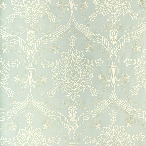 LEE JOFA - HAYES EMBROIDERY- AQUA - Fabric by the Yard AQUA
