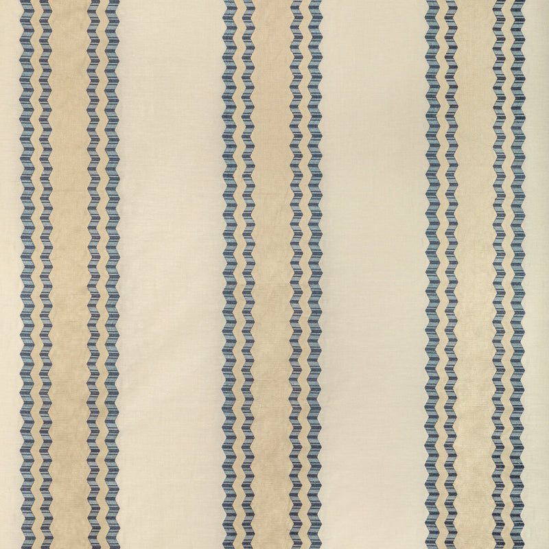 LEE JOFA - WALDON STRIPE- BLUE - Fabric by the Yard BLUE