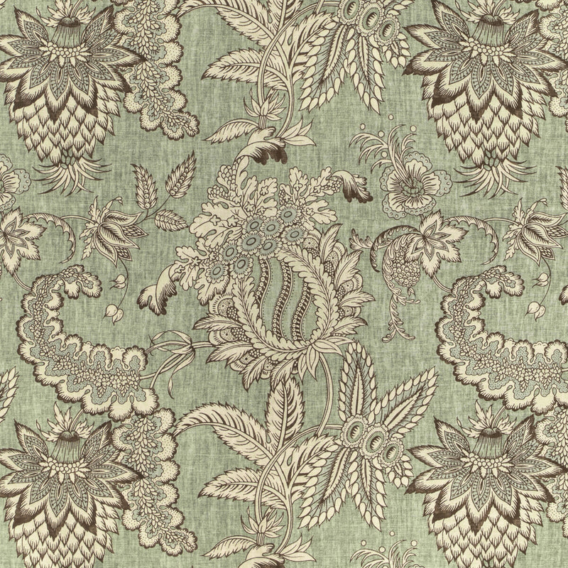 LEE JOFA - JENNINGS PRINT- GREEN - Fabric by the Yard GREEN