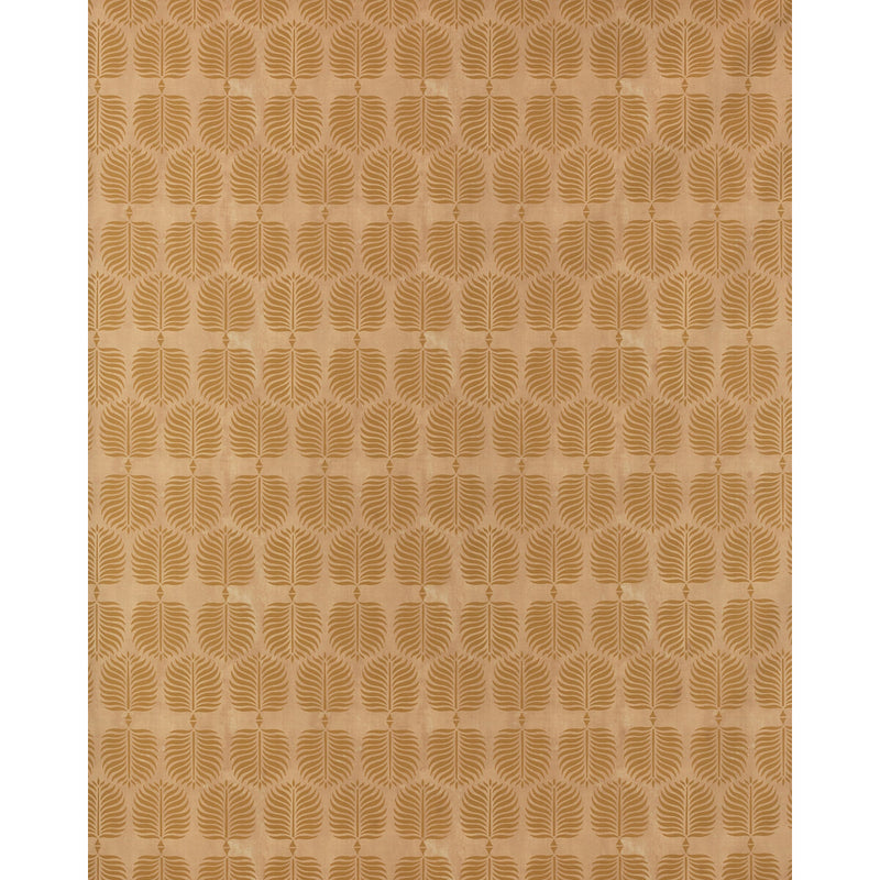 LEE JOFA - PERSIA LEAF- OCHRE ON PINK - Fabric by the Yard OCHRE ON PINK