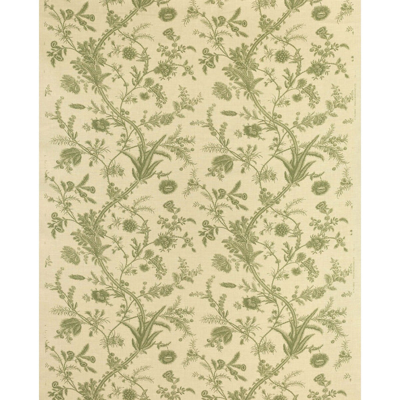 LEE JOFA - PLUMES- GREEN - Fabric by the Yard GREEN