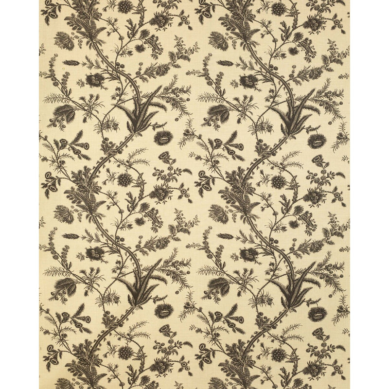 LEE JOFA - PLUMES- BLACK - Fabric by the Yard BLACK