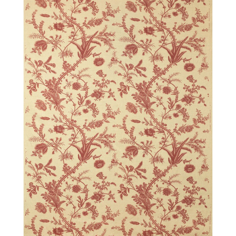 LEE JOFA - PLUMES- CRIMSON - Fabric by the Yard CRIMSON