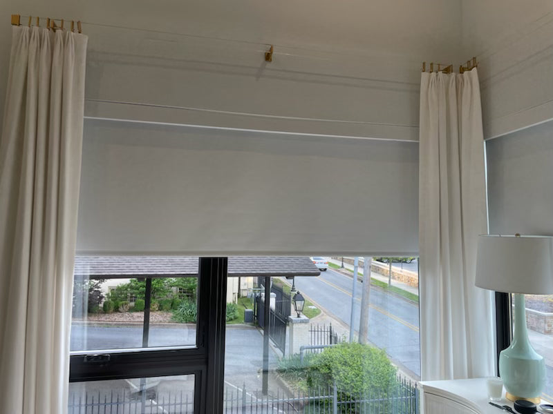 Custom Blackout Curtain - Choose Pinch, Euro, or Inverted Pleat - 117" Long - 40" or 60" Wide - Option to add Trim - Samples Available By Request