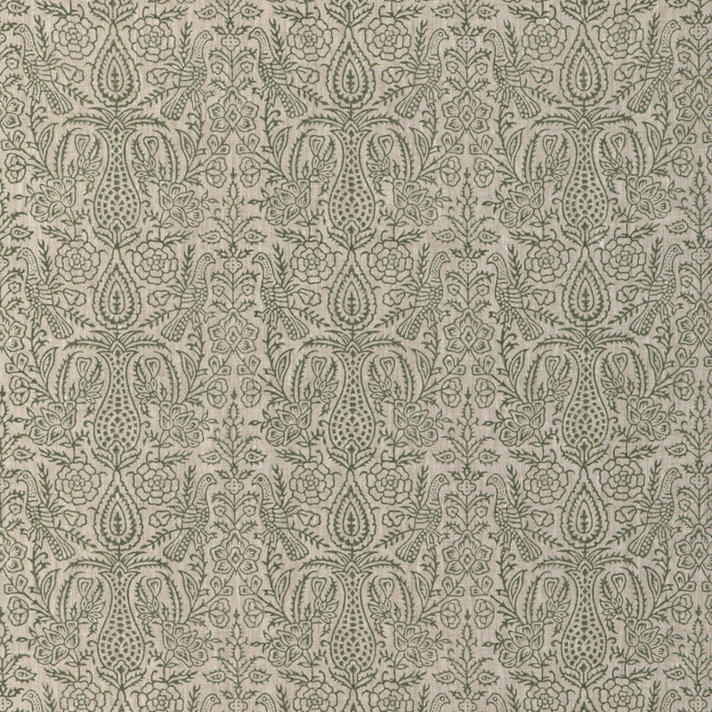 LEE JOFA - HAVEN HANDBLOCK- MOSS - Fabric by the Yard MOSS