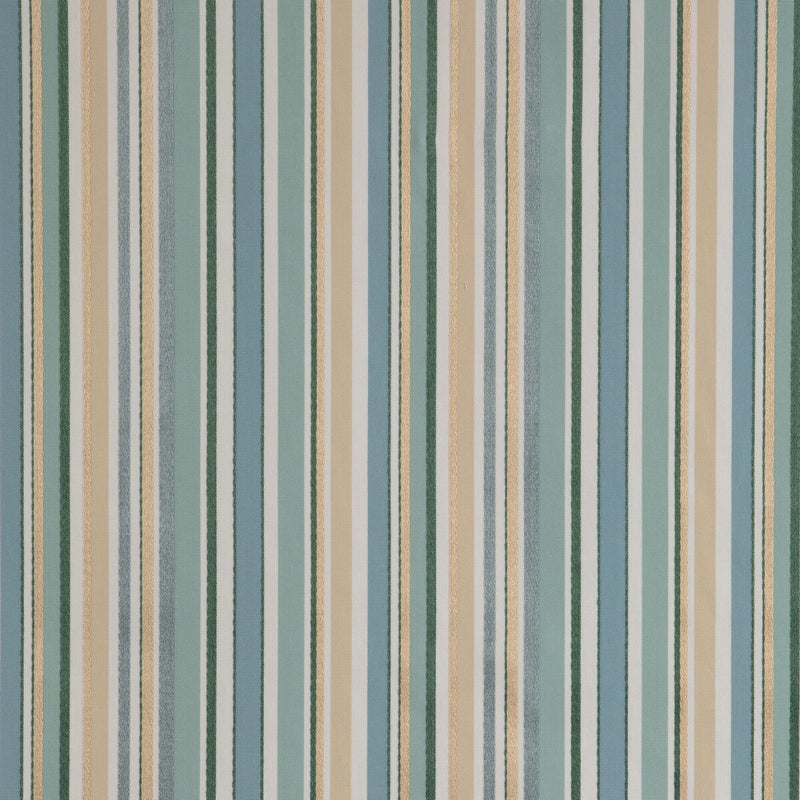 LEE JOFA - SIDERS STRIPE- AQUA/SAND - Fabric by the Yard AQUA/SAND