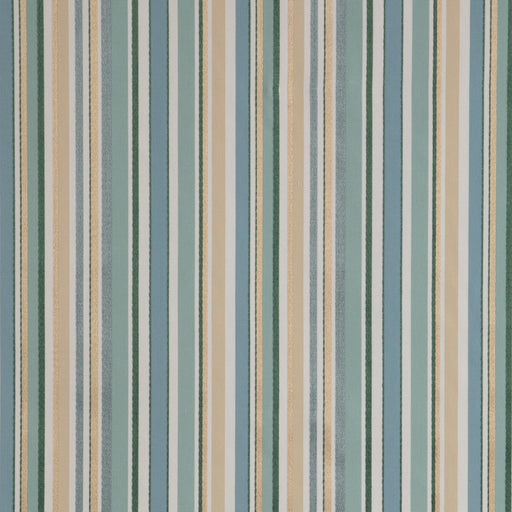 LEE JOFA - SIDERS STRIPE- AQUA/SAND - Fabric by the Yard AQUA/SAND