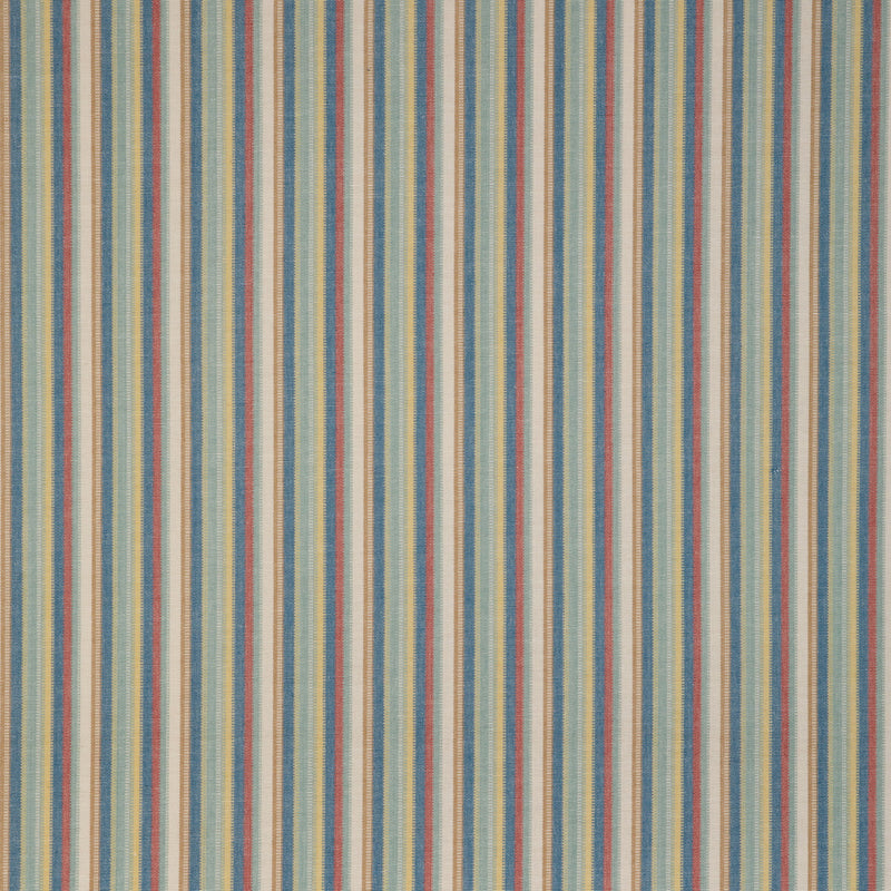 LEE JOFA - SANDBANKS STRIPE- AQUA/GOLD - Fabric by the Yard AQUA/GOLD