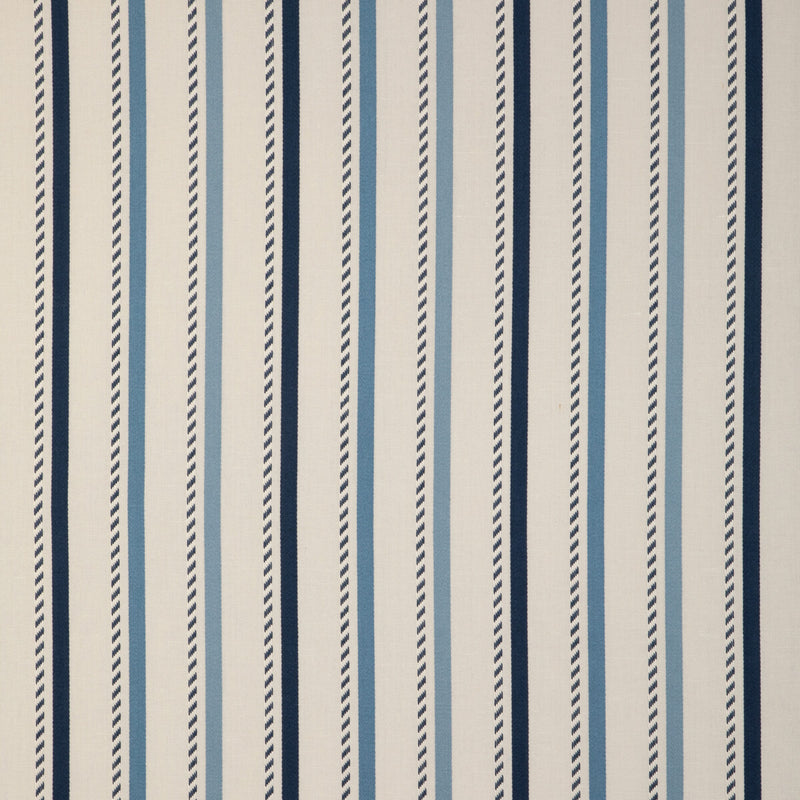 LEE JOFA - BUXTON STRIPE- NAVY/SKY - Fabric by the Yard NAVY/SKY