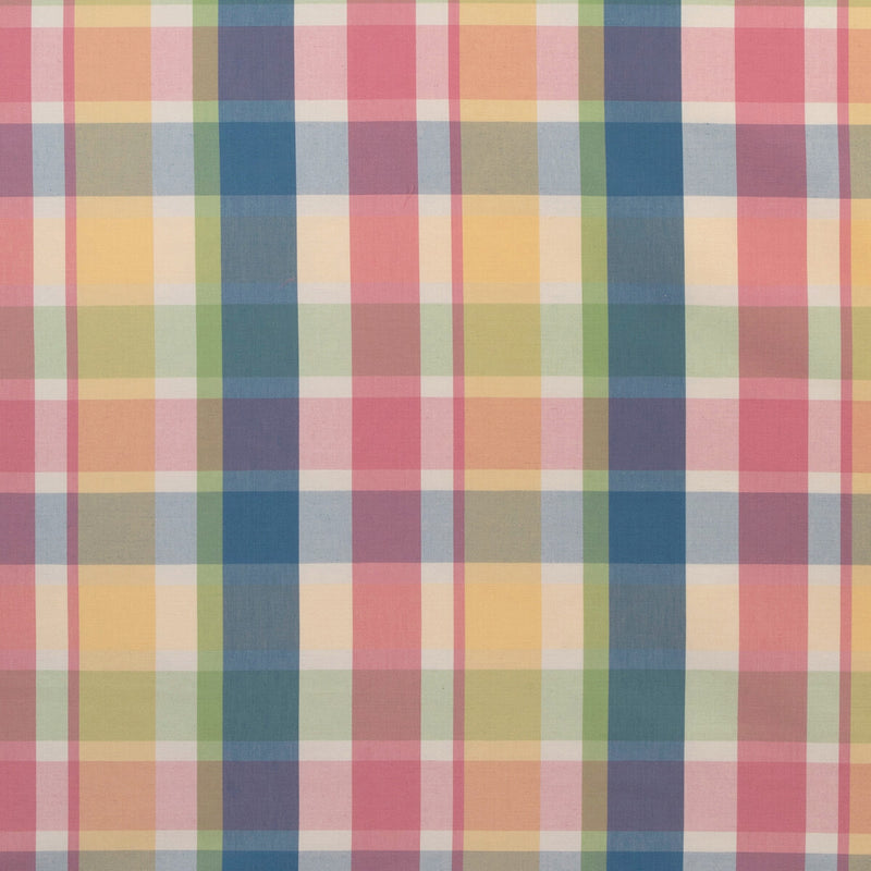 LEE JOFA - FISHER PLAID- NAVY/PETAL - Fabric by the Yard NAVY/PETAL