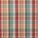 LEE JOFA - FISHER PLAID- TEAL/SPICE - Fabric by the Yard