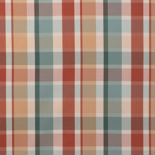 LEE JOFA - FISHER PLAID- TEAL/SPICE - Fabric by the Yard TEAL/SPICE