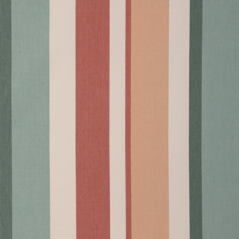 LEE JOFA - FISHER STRIPE- TEAL/SPICE - Fabric by the Yard TEAL/SPICE