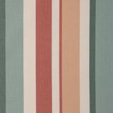 LEE JOFA - FISHER STRIPE- TEAL/SPICE - Fabric by the Yard