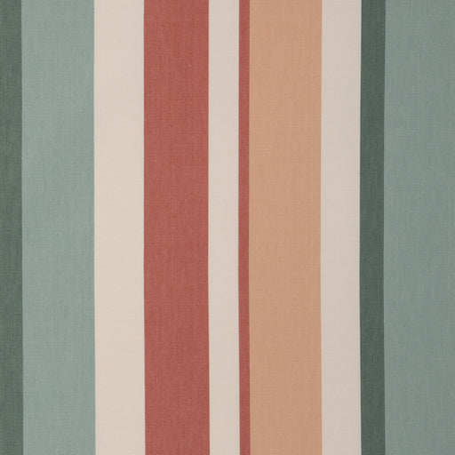 LEE JOFA - FISHER STRIPE- TEAL/SPICE - Fabric by the Yard TEAL/SPICE