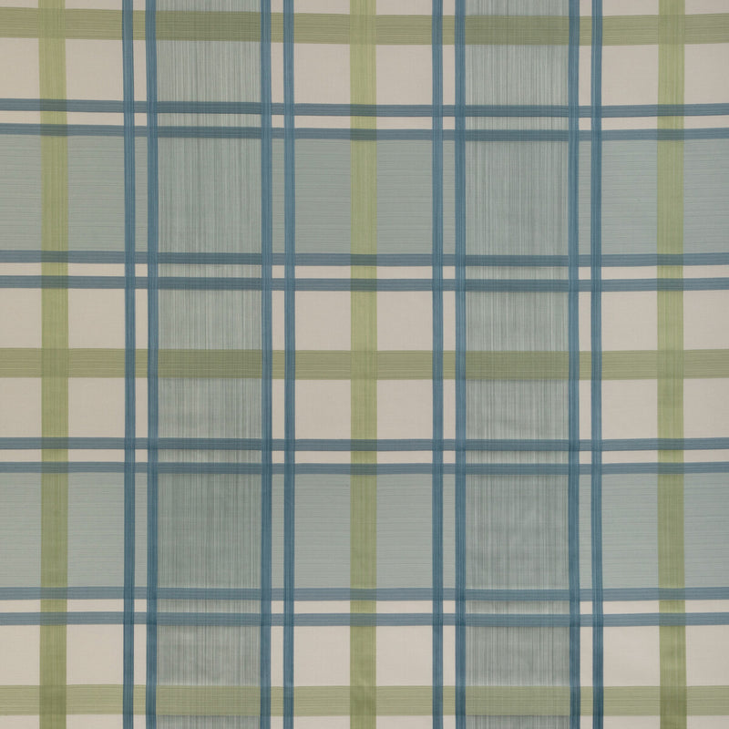 LEE JOFA - DAVIES PLAID- AQUA/LEAF - Fabric by the Yard AQUA/LEAF