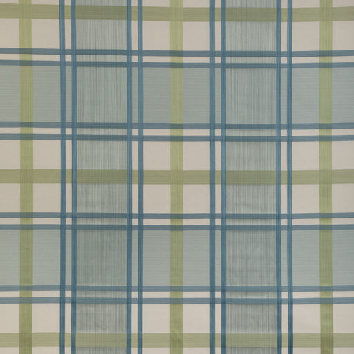 LEE JOFA - DAVIES PLAID- AQUA/LEAF - Fabric by the Yard AQUA/LEAF