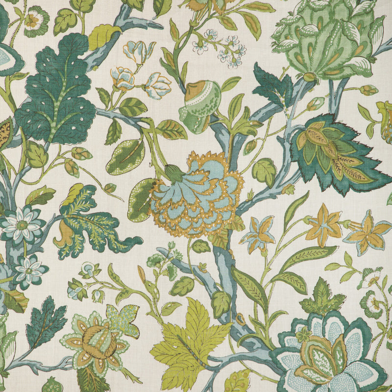 LEE JOFA - HAZELWOOD PRINT- GREEN - Fabric by the Yard GREEN