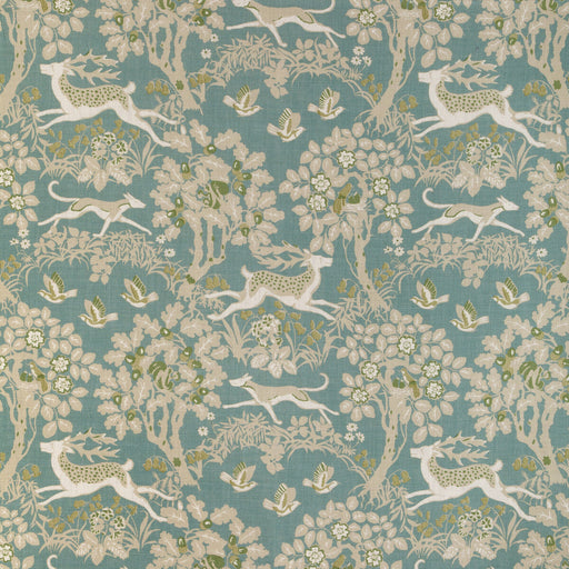 LEE JOFA - MILLE FLEUR PRINT- LAKE - Fabric by the Yard LAKE