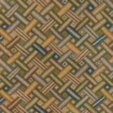 LEE JOFA - STRAPWORK PRINT- IVY/BLUE - Fabric by the Yard
