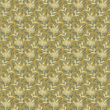 LEE JOFA - ORTENSIA- TEAL ON OLIVE - Fabric by the Yard
