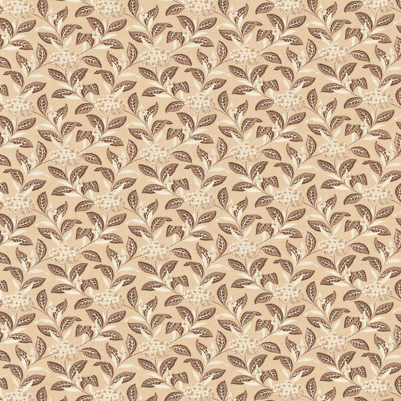 LEE JOFA - ORTENSIA- BROWN ON BLUSH - Fabric by the Yard BROWN ON BLUSH