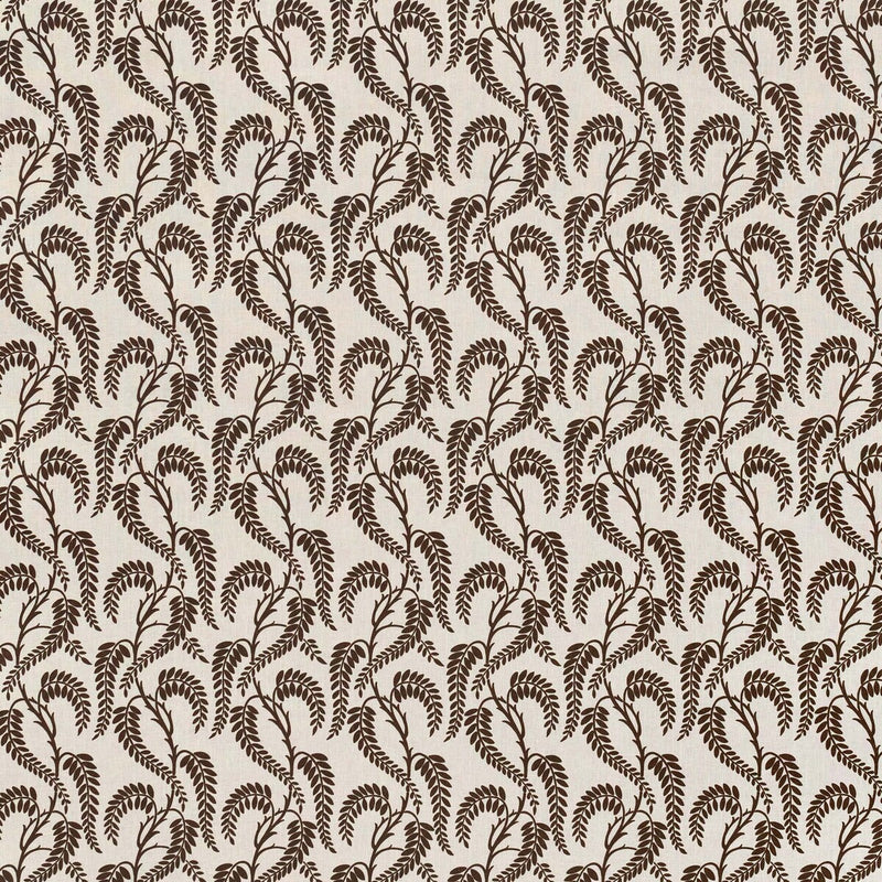 LEE JOFA - WISTERIA- BROWN WHITE LN - Fabric by the Yard BROWN WHITE LN