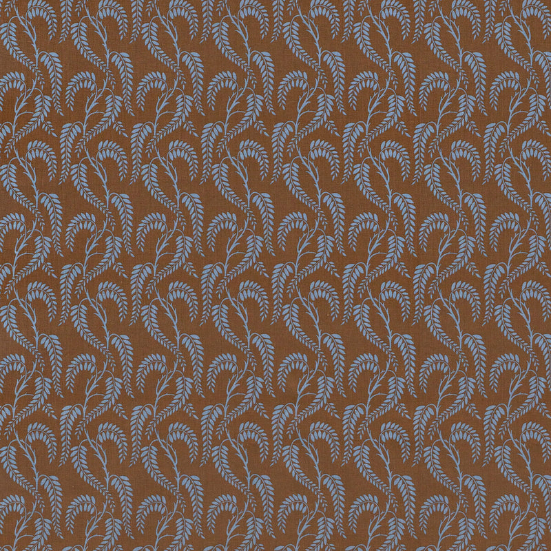 LEE JOFA - WISTERIA II- BLUE BROWN LN - Fabric by the Yard BLUE BROWN LN