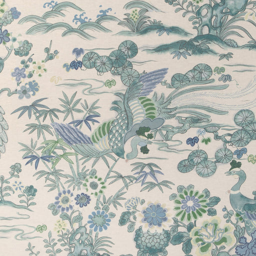 LEE JOFA - SAKURA PRINT- TEAL - Fabric by the Yard TEAL