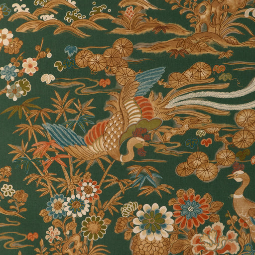LEE JOFA - SAKURA PRINT- GREEN - Fabric by the Yard GREEN