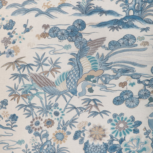 LEE JOFA - SAKURA PRINT- BLUE - Fabric by the Yard BLUE