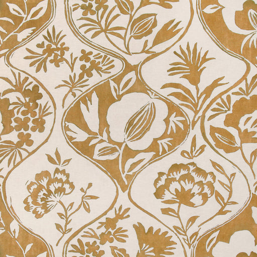 LEE JOFA - CALATHEA PRINT- GOLD - Fabric by the Yard GOLD