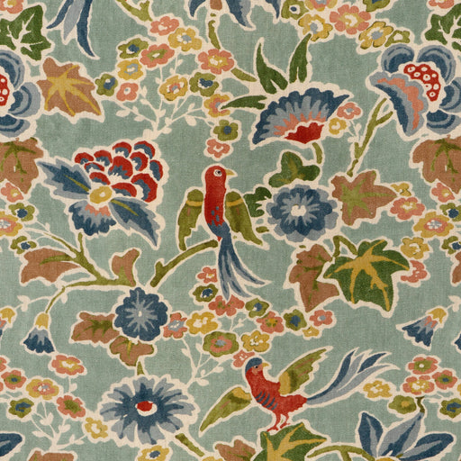 LEE JOFA - POSY PRINT- AQUA/IVY - Fabric by the Yard AQUA/IVY