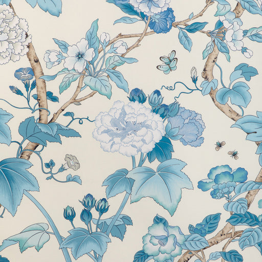 LEE JOFA - GARDENIA PRINT- DELFT/SKY - Fabric by the Yard DELFT/SKY
