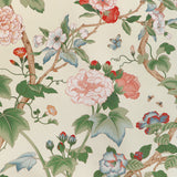 LEE JOFA - GARDENIA PRINT- RED/GREEN - Fabric by the Yard