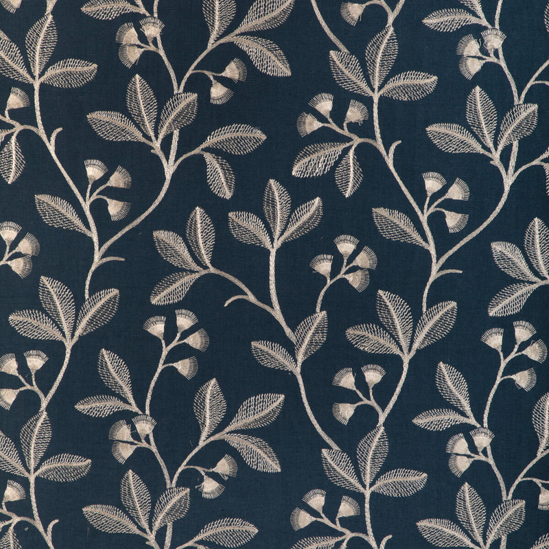 LEE JOFA - IRIS EMBROIDERY- MIDNIGHT - Fabric by the Yard MIDNIGHT