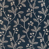 LEE JOFA - IRIS EMBROIDERY- MIDNIGHT - Fabric by the Yard