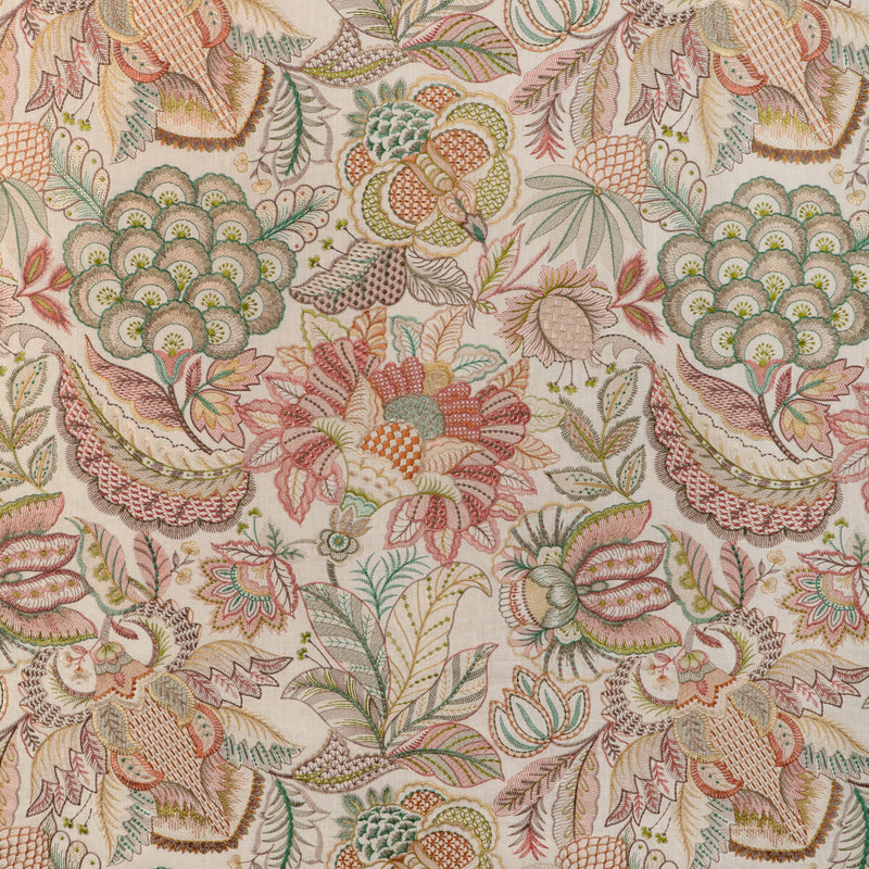 LEE JOFA - EDEN EMB- PINK/MULTI - Fabric by the Yard PINK/MULTI