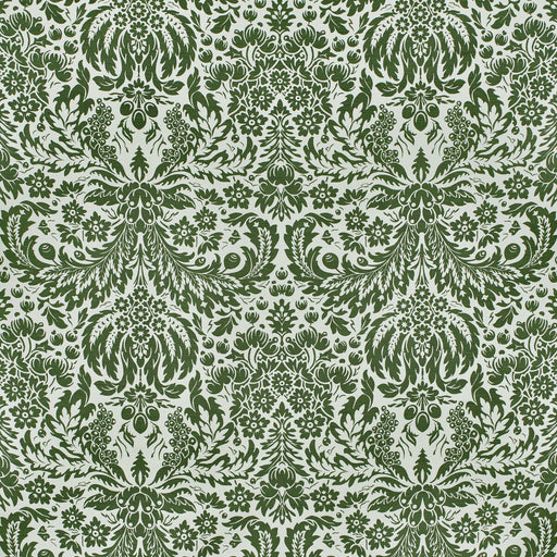 LEE JOFA - DAMASK- DARK GREEN - Fabric by the Yard DARK GREEN