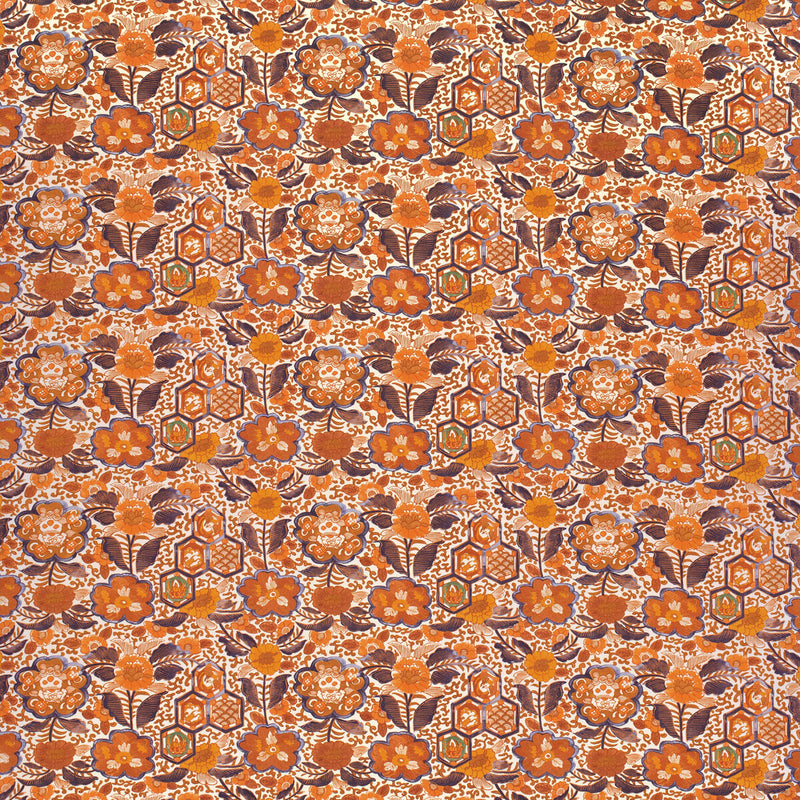 LEE JOFA - IMARI I- ORANGE - Fabric by the Yard ORANGE