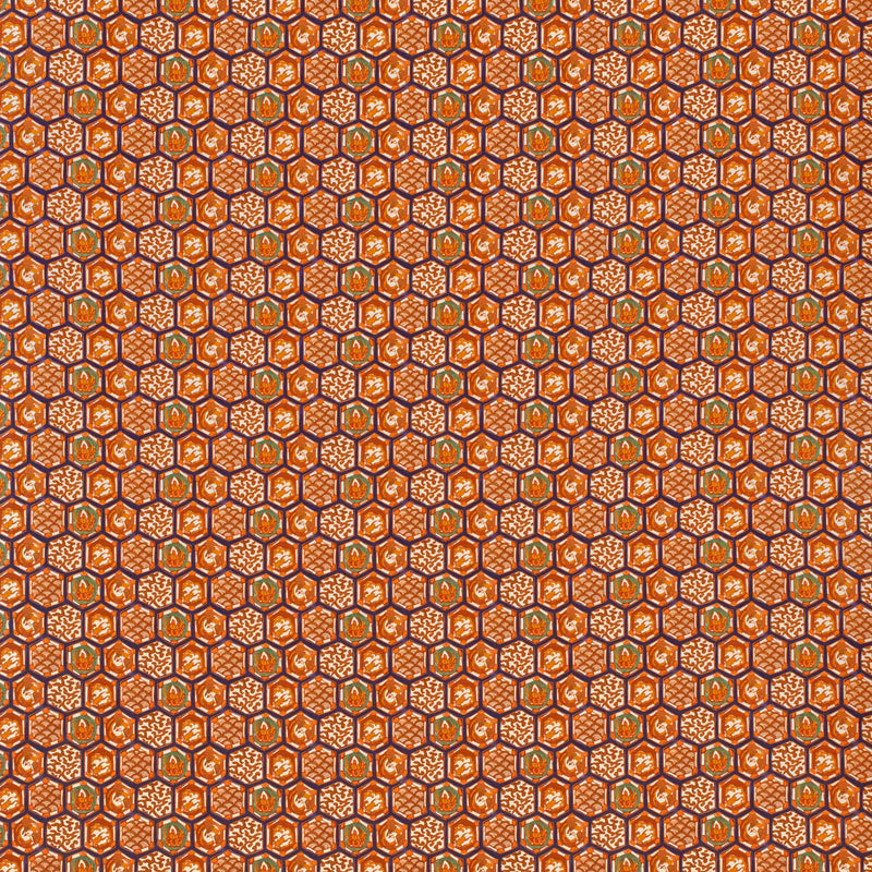 LEE JOFA - IMARI II- ORANGE - Fabric by the Yard ORANGE