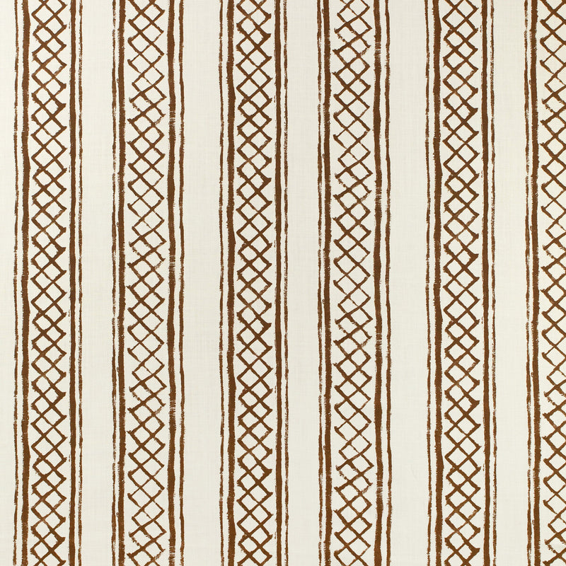 LEE JOFA - MILOS STRIPE- BROWN - Fabric by the Yard BROWN