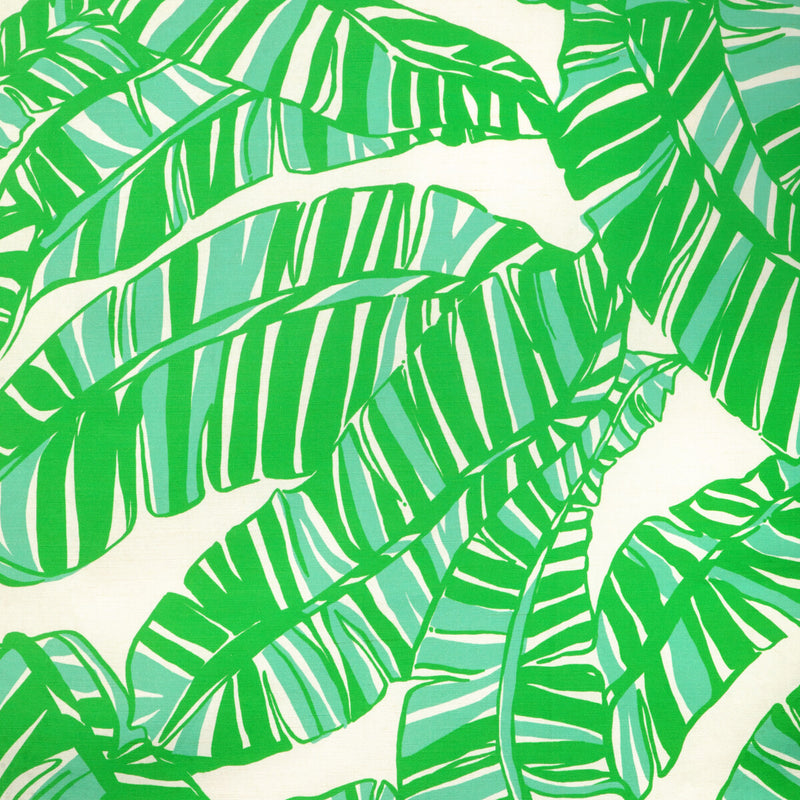 LEE JOFA - GO BANANAS- WHITE/GREEN - Fabric by the Yard WHITE/GREEN