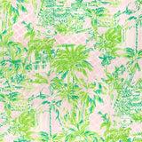 LEE JOFA - PALM BEACH- PINK/GREEN - Fabric by the Yard