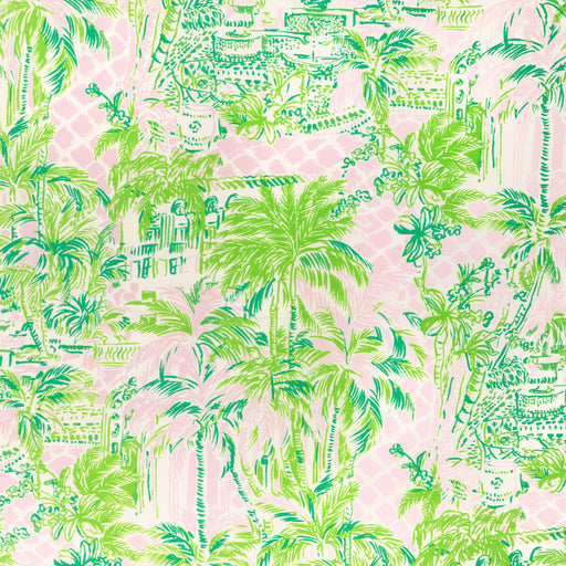 LEE JOFA - PALM BEACH- PINK/GREEN - Fabric by the Yard PINK/GREEN